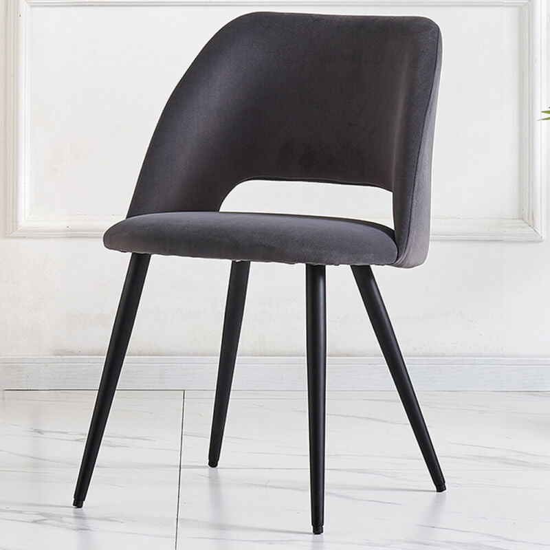 2/4 X Dining Chairs Velvet Set Padded Seat Metal Leg Kitchen Chair Home Office
