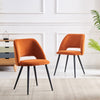 2/4 X Dining Chairs Velvet Set Padded Seat Metal Leg Kitchen Chair Home Office
