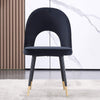 2/4 X Dining Chairs Velvet Set Padded Seat Metal Leg Kitchen Chair Home Office