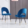 2/4 X Dining Chairs Velvet Set Padded Seat Metal Leg Kitchen Chair Home Office