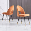2/4 X Dining Chairs Velvet Set Padded Seat Metal Leg Kitchen Chair Home Office