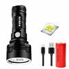 Rechargeable 120000 lumens P70 High Power LED Flashlight USB Torch + Battery UK