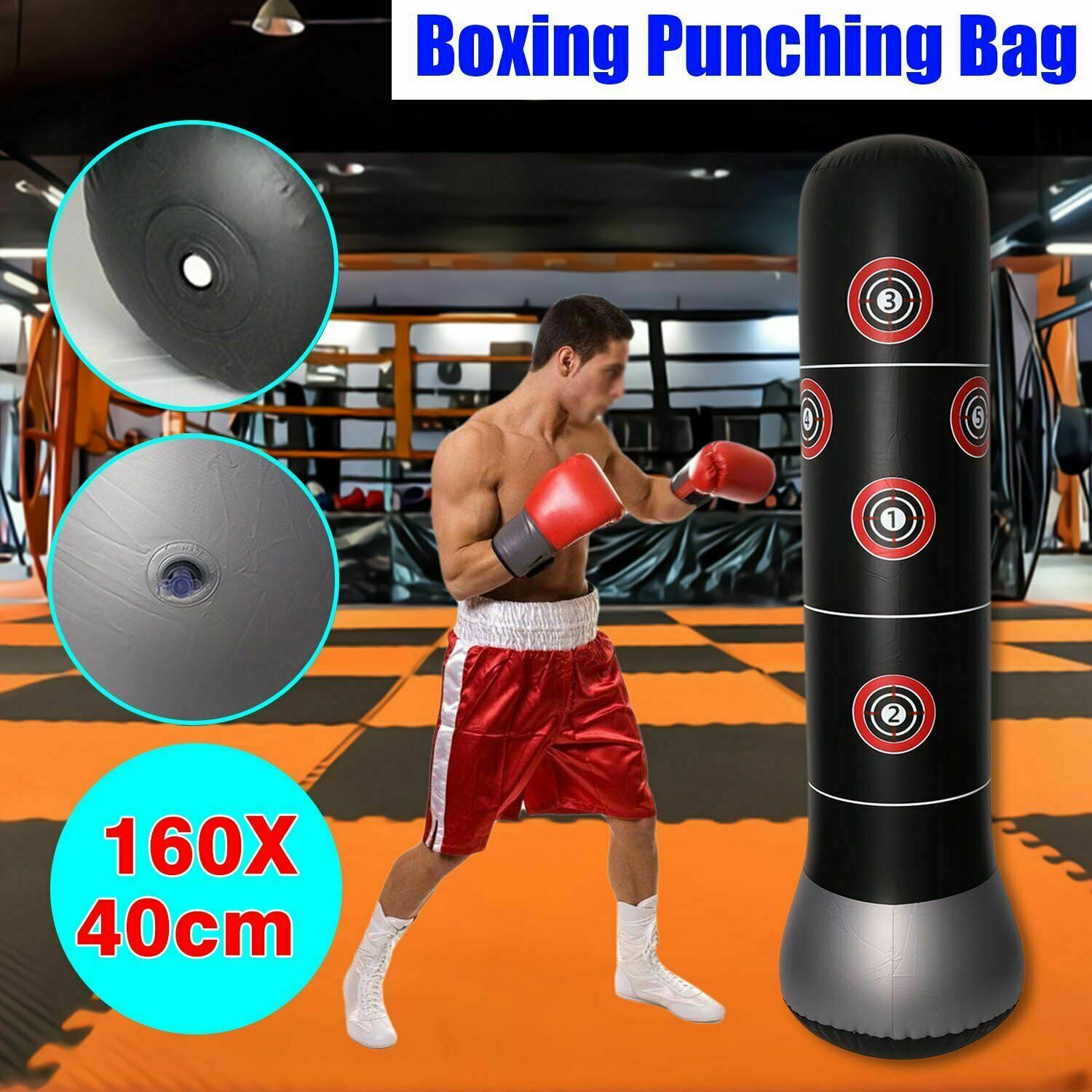 Heavy Duty Free Standing Boxing Punch Bag Kick Art UFC Training Indoor Sports