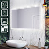 Illuminated LED Bathroom Mirror with Lights Touch Sensor Demister Anti-fog IP44