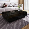 Modern High Gloss Coffee Table With Storage Drawer For Living Room White Black