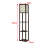 4 Tier Shelf Floor Lamp w/ Shade Standing Light Open Shelves Storage Living Room