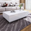 Modern High Gloss Coffee Table With Storage Drawer For Living Room White Black