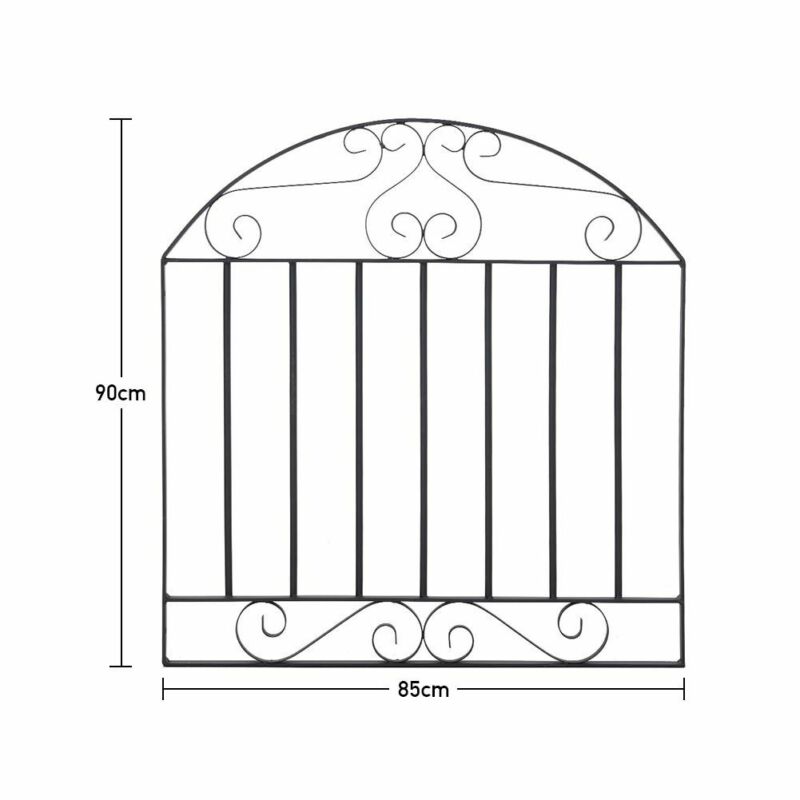 High and Wide Garden Gate Wrought Iron Metal Garden Side Gates Safety Door Yard