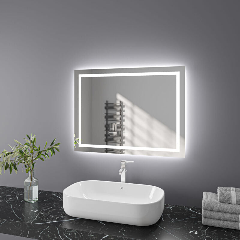 Clearance - Bathroom Mirror with LED Lights Anti Fog Sensor Horizontal Vertical