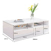 Modern High Gloss Coffee Table With Storage Drawer For Living Room White Black
