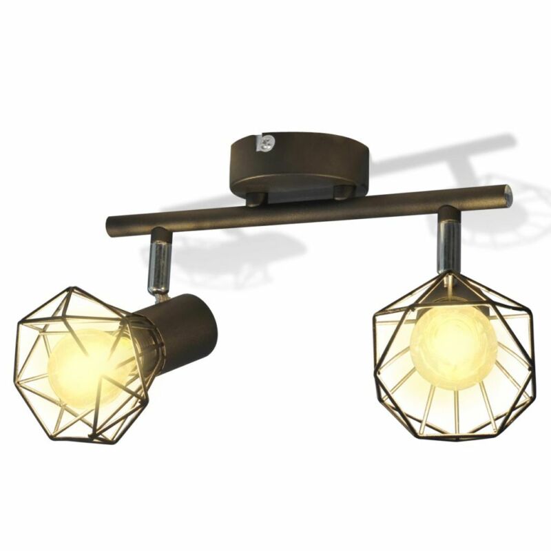 2/3/6 Way Industrial Retro Wall Lamp Ceiling Light Spotlight Heads LED Bulbs UK