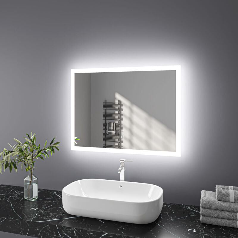 Clearance - Bathroom Mirror with LED Lights Anti Fog Sensor Horizontal Vertical