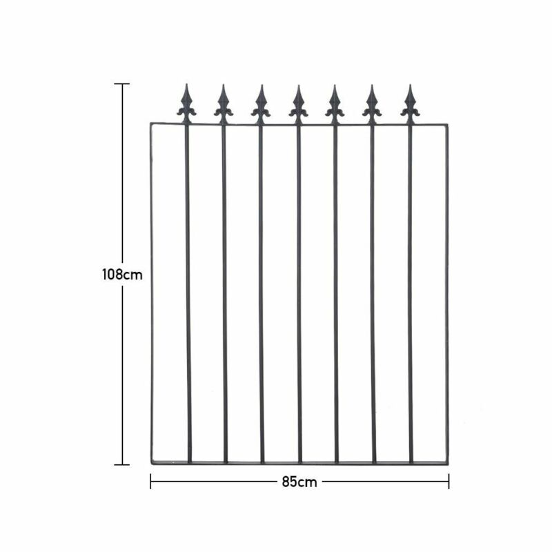 High and Wide Garden Gate Wrought Iron Metal Garden Side Gates Safety Door Yard