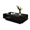 Modern High Gloss Coffee Table With Storage Drawer For Living Room White Black