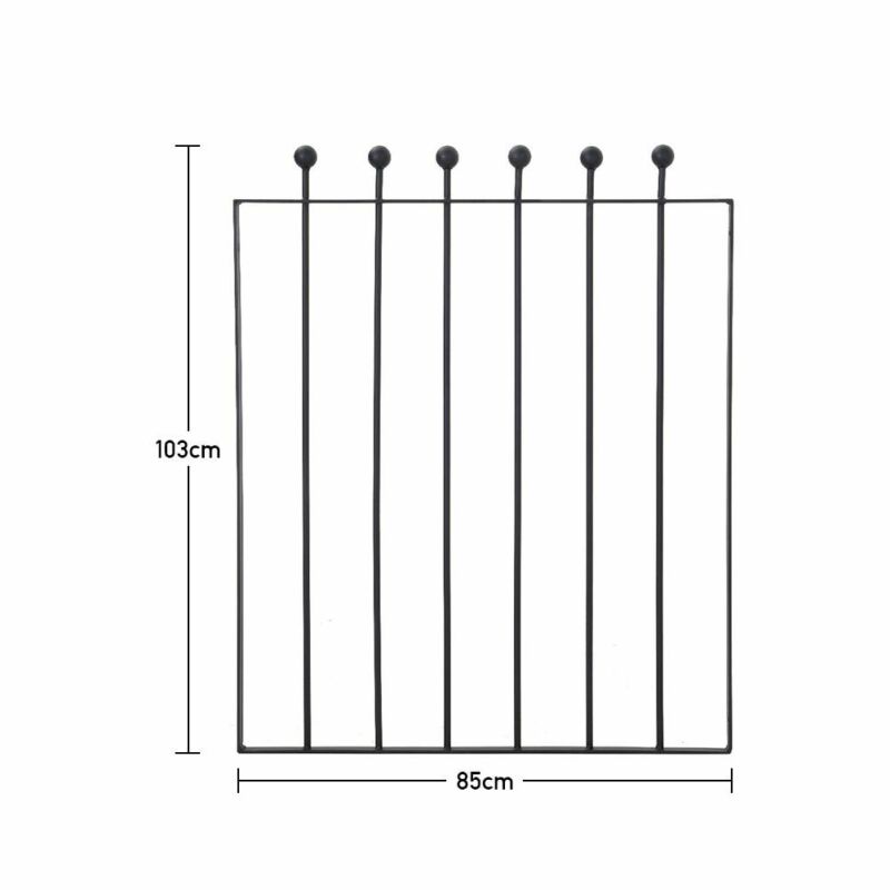 High and Wide Garden Gate Wrought Iron Metal Garden Side Gates Safety Door Yard