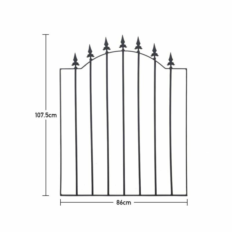 High and Wide Garden Gate Wrought Iron Metal Garden Side Gates Safety Door Yard
