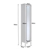 190cm Tall Freestanding Slim Storage Cabinet Shelves Rack Narrow Wood Cupboard