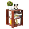 Bedside Chest Wooden Side Table Nightstand 2 Tiers Cabinet Bedroom Furniture Set