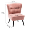 Upholstered Cocktail Fabric Velvet Chair Winged Chair Sofa Seat Bedroom UK Retro
