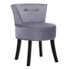 Velvet/Linen Dressing Table Stool Vanity Chair Bedroom Makeup Stool Seat Back