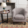 Upholstered Oyster High Back Armchair Sofa Wingback Chair Lounge Fireside Seat