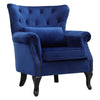 Upholstered Velvet Queen Anne High Wing Back Fireside Armchair Lounge Sofa Chair