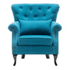 Chesterfield Velvet High Back Armchair Tufted Nailhead Retro Wingback Chair Sofa