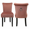 2x Crushed Velvet Dining Chairs Knocker Back/Ring Back Padded Seat Kitchen Chair