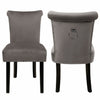 2x Crushed Velvet Dining Chairs Knocker Back/Ring Back Padded Seat Kitchen Chair
