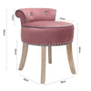Upholstered Velvet Dressing Table Stool Chair Makeup Padded Bedroom Furniture UK