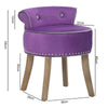 Upholstered Velvet Dressing Table Stool Chair Makeup Padded Bedroom Furniture UK
