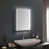Bathroom Dimmable LED Mirror Cabinet Makeup Mirror Storage Box + Shaver Socket