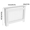 Large White Radiator Cover Safe Rounded Edges Slatted Grill Sidewall Shelf Decor
