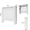 Large White Radiator Cover Safe Rounded Edges Slatted Grill Sidewall Shelf Decor