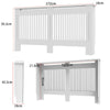 Large White Radiator Cover Safe Rounded Edges Slatted Grill Sidewall Shelf Decor