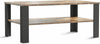 Large Modern Coffee Table with Storage Shelf Vintage 2-Tier Center Table Accent