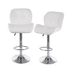 2X Bar Stools Leather Swivel Gas Lift Rest Chair Home Kitchen Pub Breakfast Seat