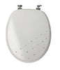Premier Quality Diamante Toilet Seat Diamond Design Zinc Fittings Black White