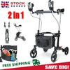 Lightweight Rollator Walking Frame Walker Foldable Seat Mobility Aid Aluminium