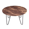 Living Room Round Coffee Table With Metal Hairpin Legs Side Table Home Furniture
