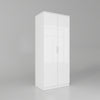 High Gloss Bedroom Furniture Set Wardrobe Chest of 4 Drawers Beside Table White