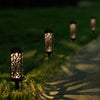 Solar Powered Garden Post Lights Waterproof LED Outdoor Yard Path Lighting UK