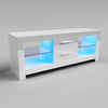 TV RGB LED Entertainment Unit Cabinet Stand Living Room Set Gloss Doors Modern