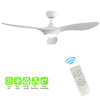 52 INCH Ceiling Fan with 3 Color Light 3 Blades LED Lighting Remote Control Fans