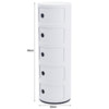 2/3/4/5Tier Plastic Cylinder Bathroom Storage Bedroom Cabinet Drawer Hallway Tub