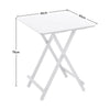 Folding Table Chair Patio In/Outdoor Furniture Wood Coffee Drink Desk Metal Legs