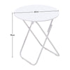 Folding Side Table Chair Indoor Outdoor Garden Patio Bistro Furniture Metal Legs