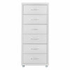 Mobile 3/4/5/6/8 Drawers Office Filing Cabinet Metal File Storage Unit w/ Wheels