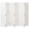 WOODEN SLAT ROOM DIVIDER HOME PRIVACY SCREEN PARTITION WHITE GREY 3/4/6 PANELS