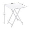 Folding Table Chair Patio In/Outdoor Furniture Wood Coffee Drink Desk Metal Legs